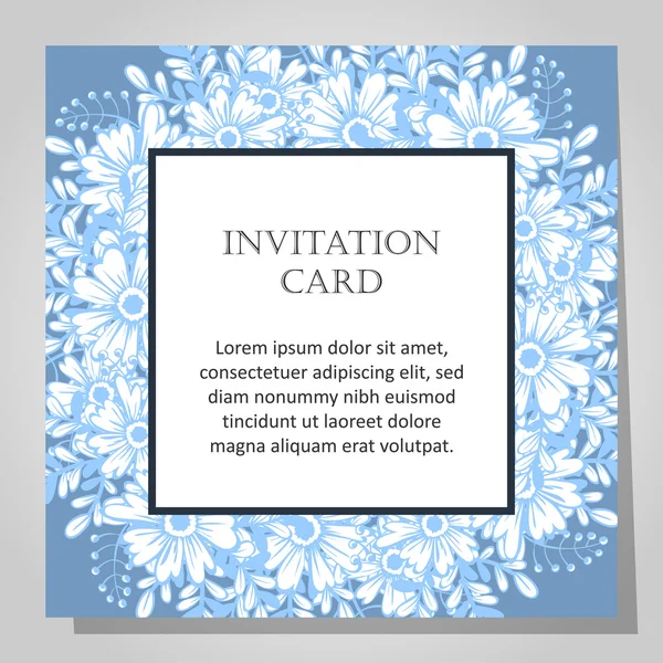 Carte d'invitation florale — Image vectorielle