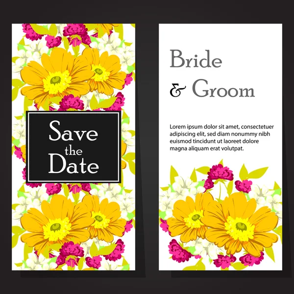 Wedding invitation cards — Stock Vector