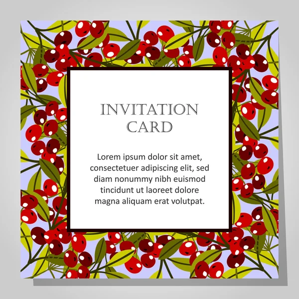 Belle carte d'invitation — Image vectorielle