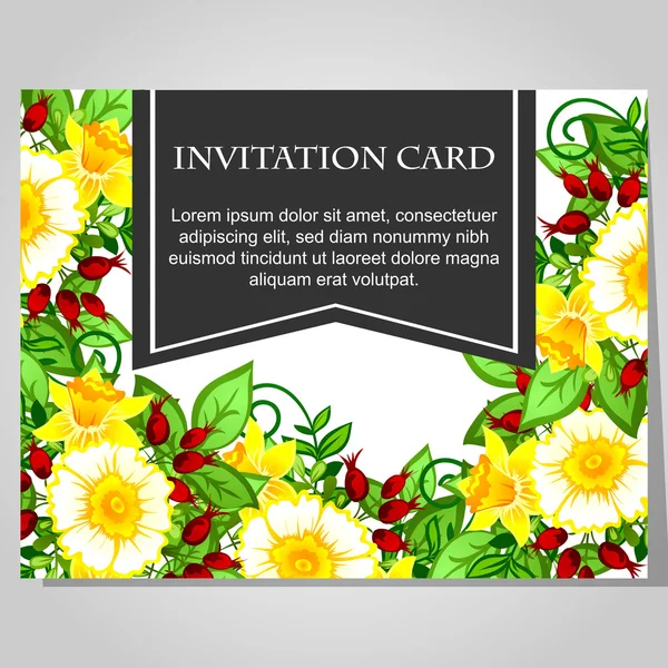 Beautiful invitation card — Stock Vector