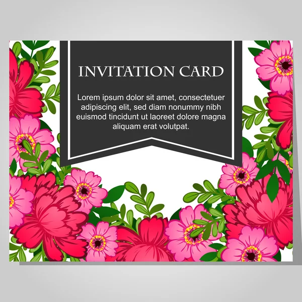 Belle carte d'invitation — Image vectorielle