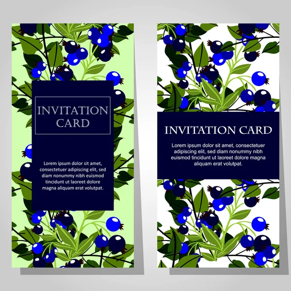 Invitations à fond floral — Image vectorielle