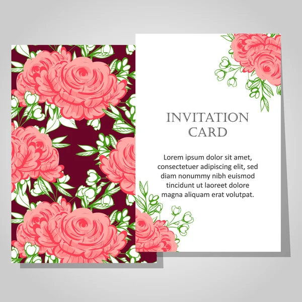 Belle carte d'invitation — Image vectorielle