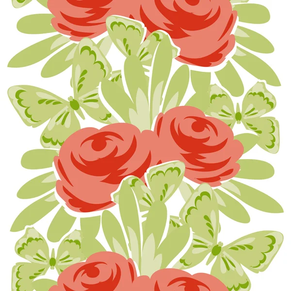 Motif sans couture avec fond floral — Image vectorielle