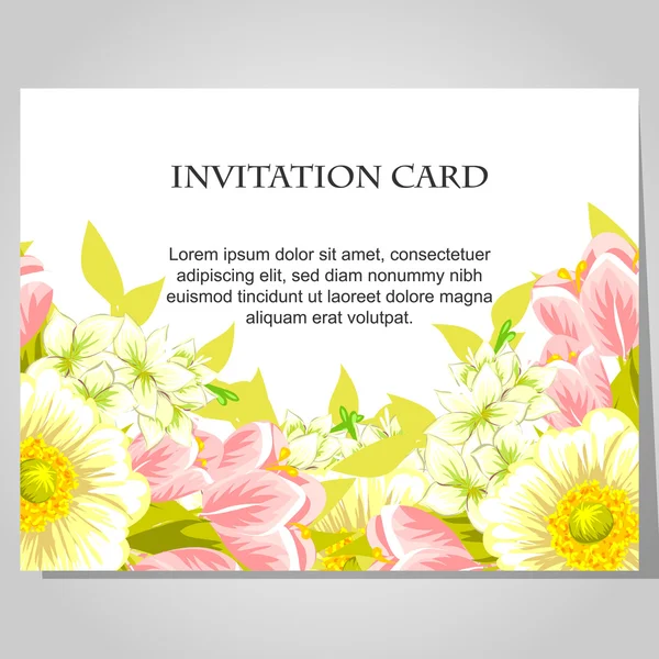 Hermosa tarjeta de invitación — Vector de stock