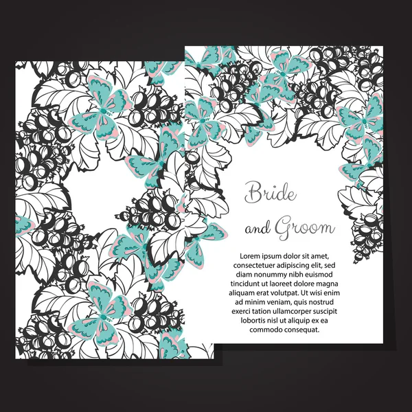 Carte d'invitation de mariage — Image vectorielle