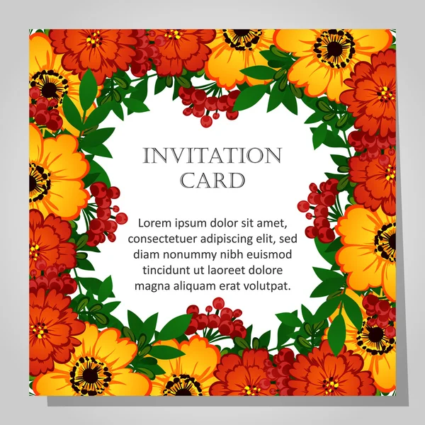 Belle carte d'invitation — Image vectorielle