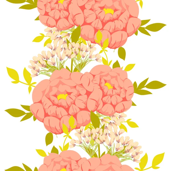 Seamless mönster med blommig bakgrund — Stock vektor