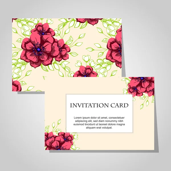 Belle carte d'invitation — Image vectorielle