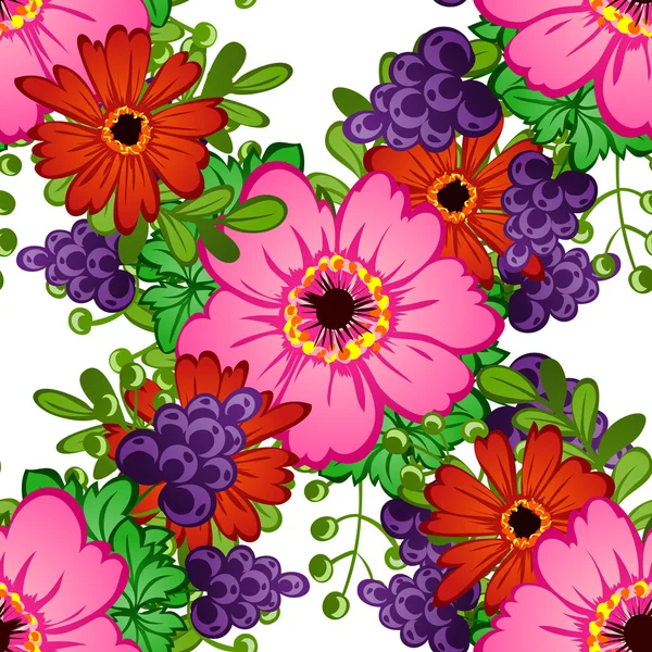 Sømløst mønster med blomsterbakgrunn – stockvektor