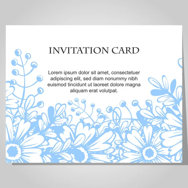 Carte d'invitation florale — Image vectorielle