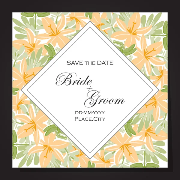 Carte d'invitation de mariage — Image vectorielle