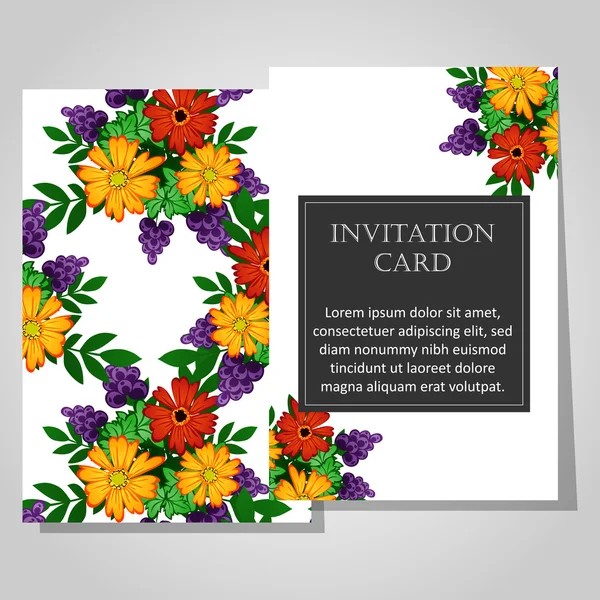 Hermosa tarjeta de invitación — Archivo Imágenes Vectoriales