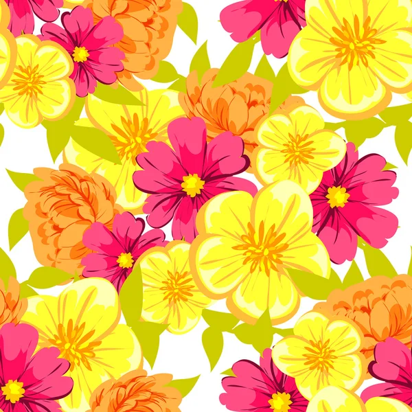 Seamless pattern with floral background — Stock Vector