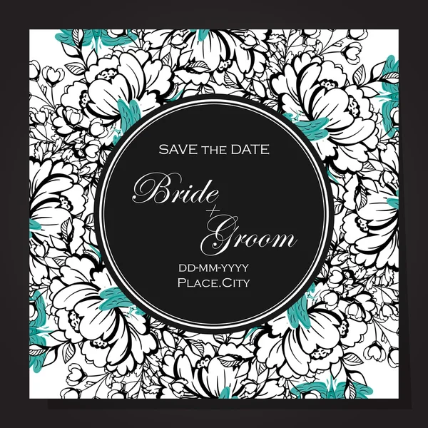 Carte d'invitation de mariage — Image vectorielle