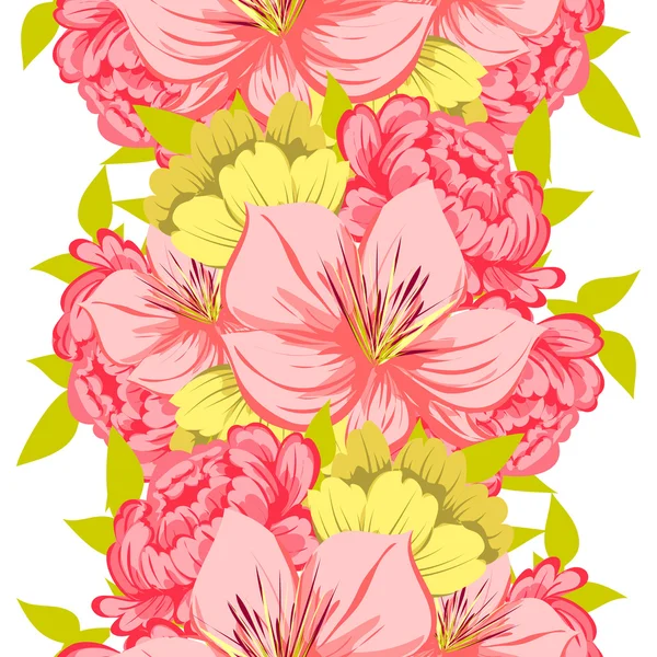 Patrón sin costuras con fondo floral — Vector de stock