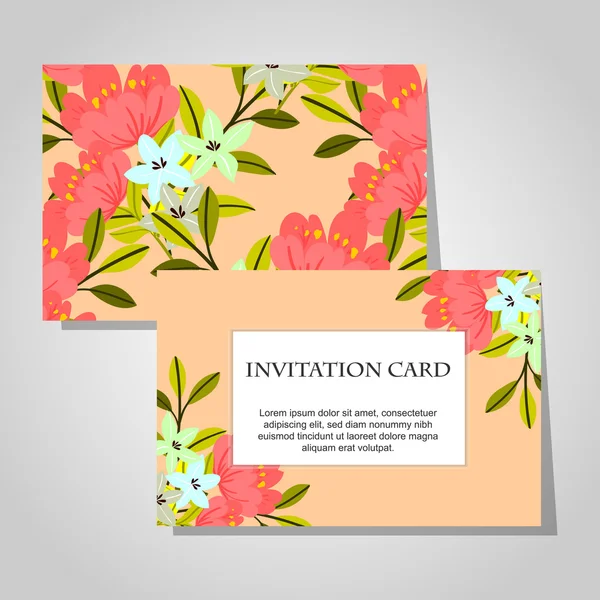 Hermosa tarjeta de invitación — Archivo Imágenes Vectoriales