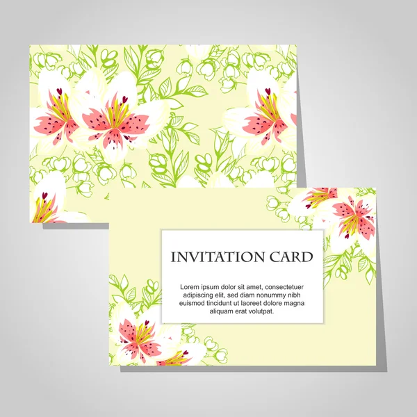 Belle carte d'invitation — Image vectorielle