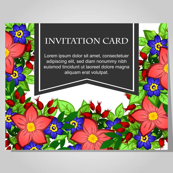 Belle carte d'invitation — Image vectorielle