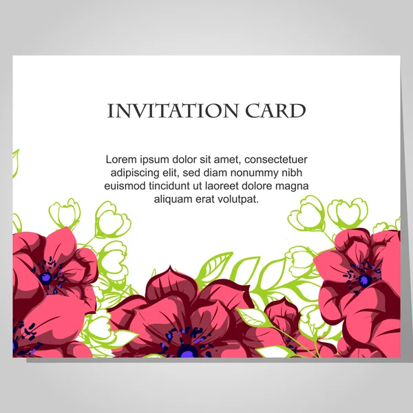 Belle carte d'invitation — Image vectorielle