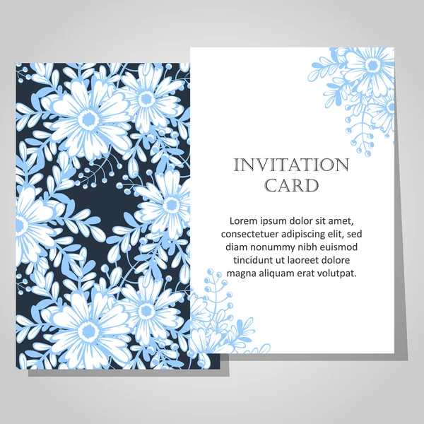 Ensemble d'invitations florales — Image vectorielle