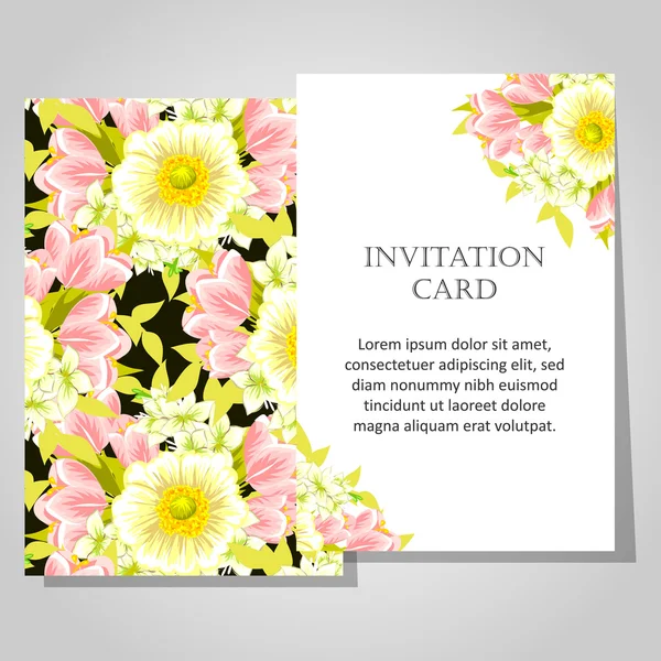 Belle carte d'invitation — Image vectorielle