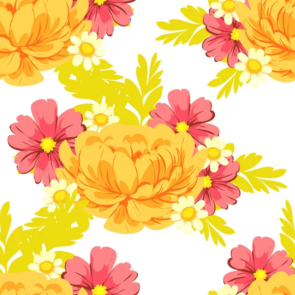 Seamless floral pattern — Stock Vector