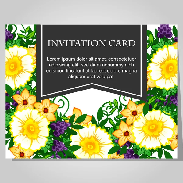 Beautiful invitation card — Stock Vector