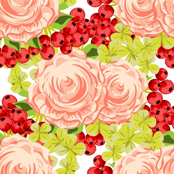 Seamless pattern with floral background — Stock Vector