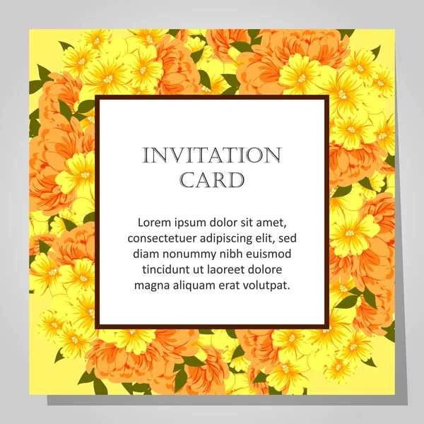 Belle carte d'invitation — Image vectorielle