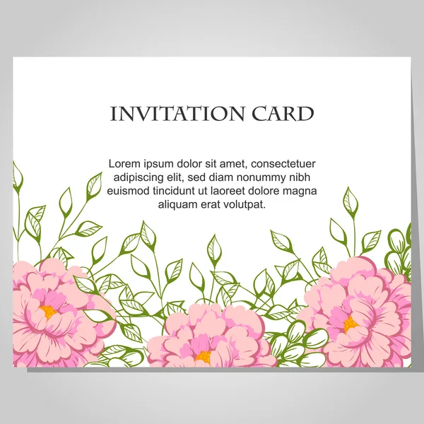 Belle carte d'invitation — Image vectorielle