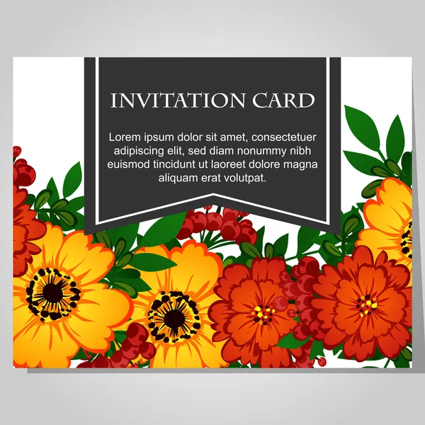 Mooie uitnodigingskaart — Stockvector