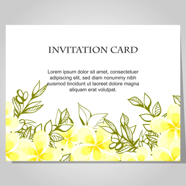 Belle carte d'invitation — Image vectorielle