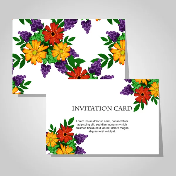 Hermosa tarjeta de invitación — Archivo Imágenes Vectoriales