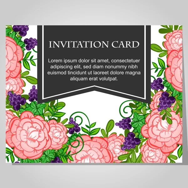 Belle carte d'invitation — Image vectorielle