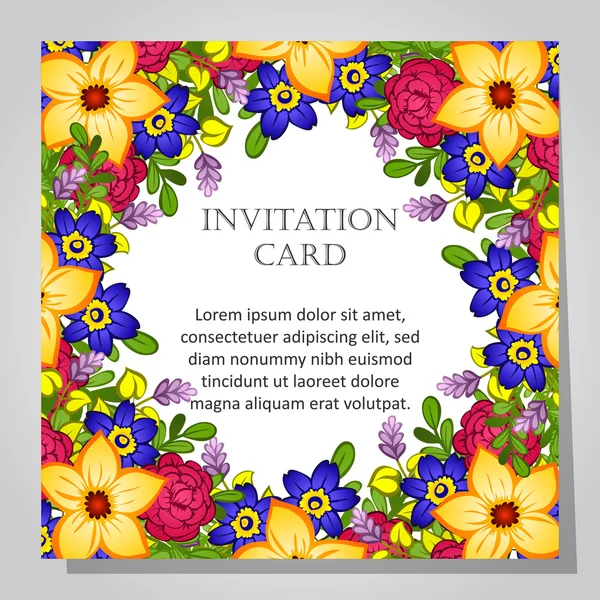 Belle carte d'invitation — Image vectorielle