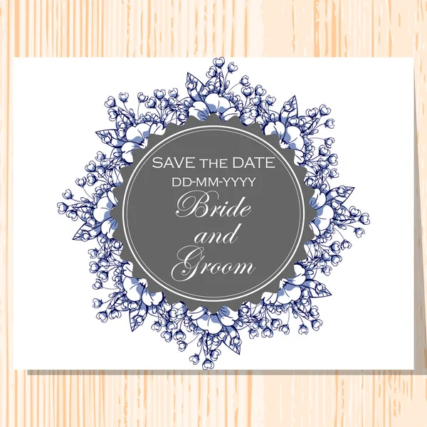 Carte d'invitation de mariage — Image vectorielle