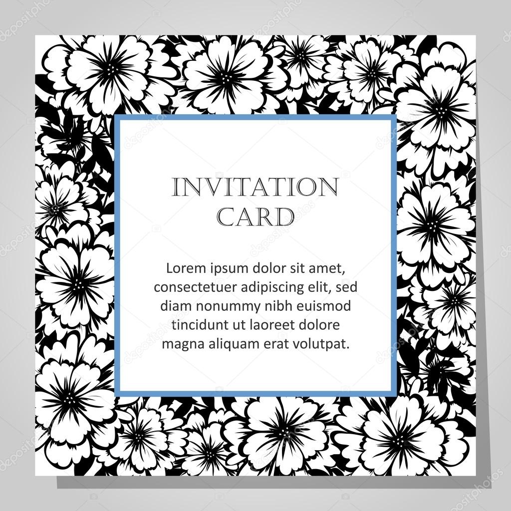 floral  invitation card