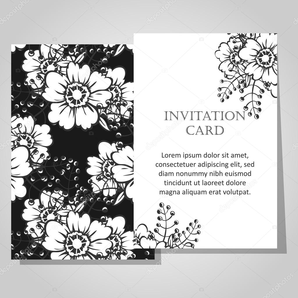 Set of floral invitations Stock Vector Image by ©AllaboutFlowers