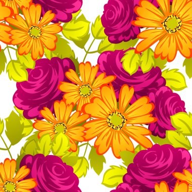 Çiçek arkaplan ile soyut desen