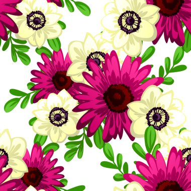 Çiçek arkaplan ile soyut desen