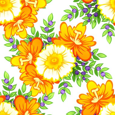 çiçek arka plan ile Seamless Modeli