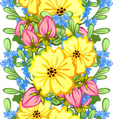 çiçek arka plan ile Seamless Modeli