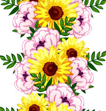 Çiçek arkaplan ile soyut desen