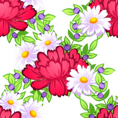 Çiçek arkaplan ile soyut desen