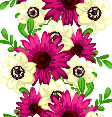 Çiçek arkaplan ile soyut desen