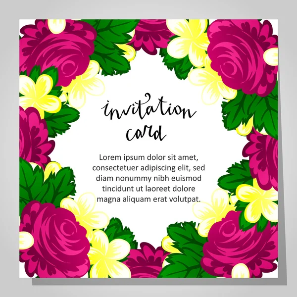 Carte d'invitation de mariage — Image vectorielle