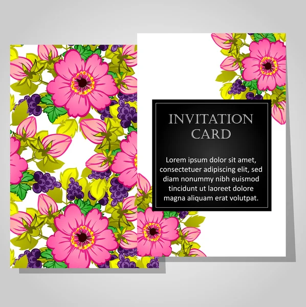 Hermosa tarjeta de invitación — Vector de stock