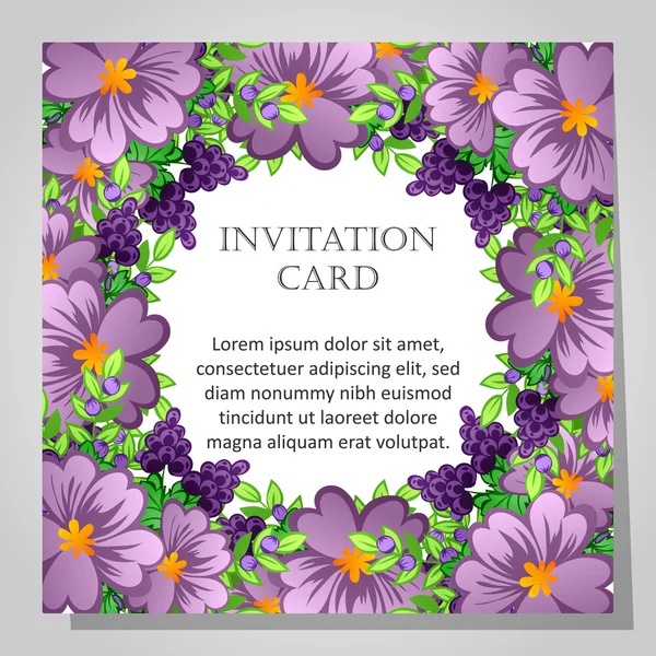 Belle carte d'invitation — Image vectorielle