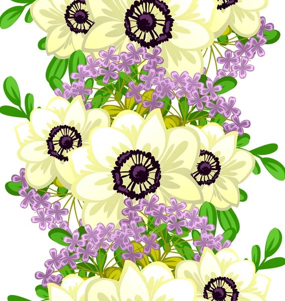 Padrão abstrato com fundo floral — Vetor de Stock